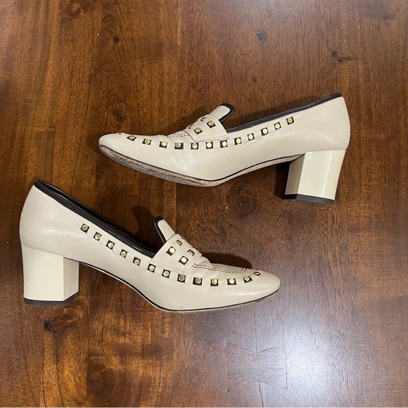 Tory Burch Tory Studded Heeled Loafer Size 8.5 - Picture 2 of 12